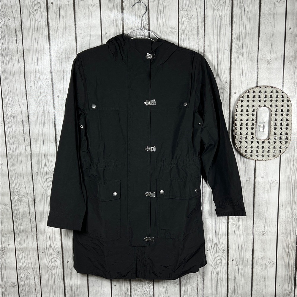 J.Crew black hooded lightweight utility size xxs